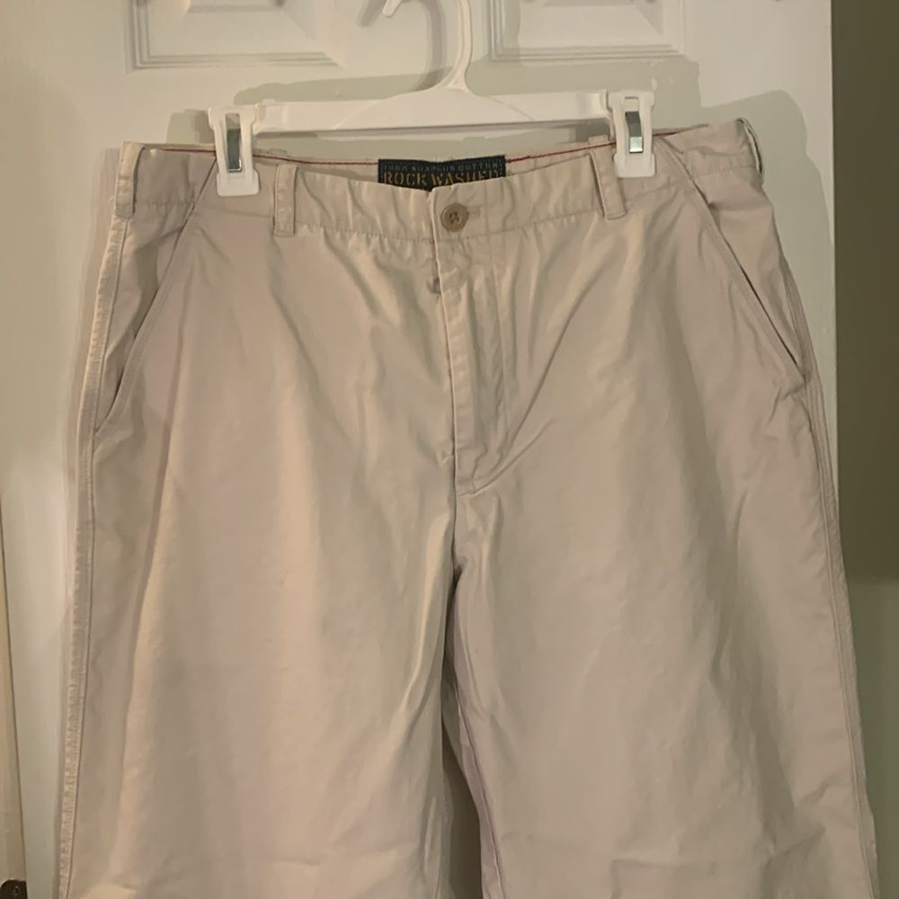 IZOD MENS KHAKI PANTS ROCK WASHED STRAIGHT LEG RELAXED FIT SZ 34/30 - Picture 2 of 8